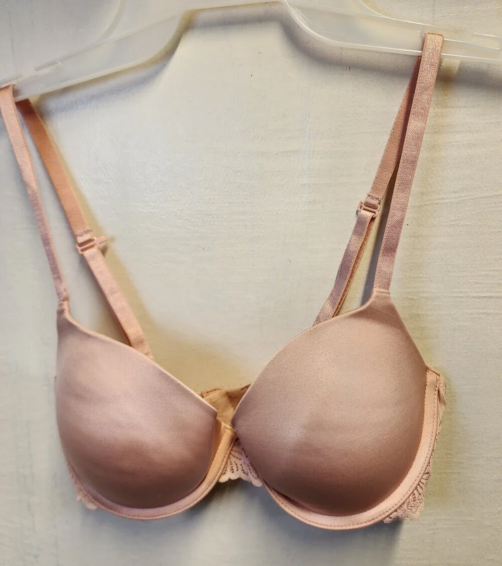 NWOT Auden Women's Pink Underwired Push-Up Bra Adjustable Straps Size 32C
